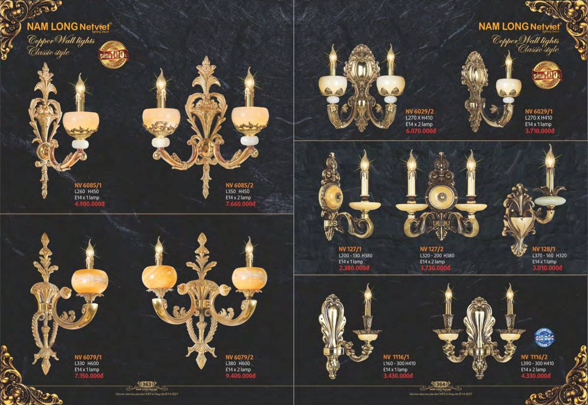 Đèn trang trí NAM LONG Catalogue và Bảng giá tại Bình Dương /Page 76